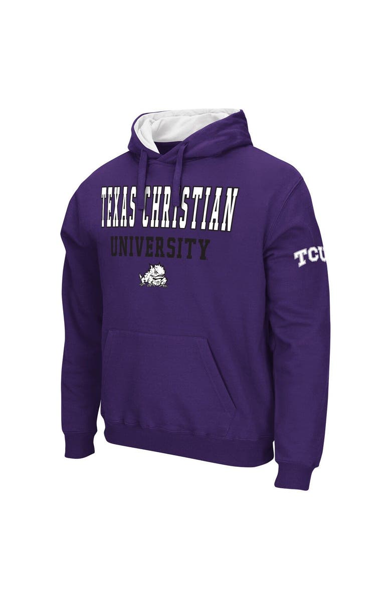 COLOSSEUM Men's Colosseum Purple TCU Horned Frogs Sunrise Pullover Hoodie, Alternate, color, Purple