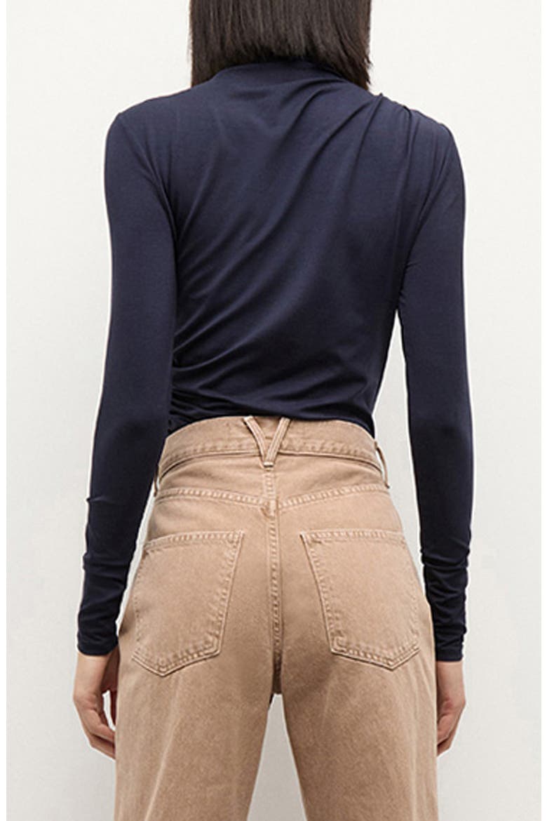 Mylie Mock Neck Long Sleeve Top, Alternate, color, NAVY