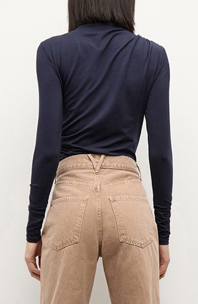 Veronica Beard Mylie Mock Neck Long Sleeve Top, Alternate, color,