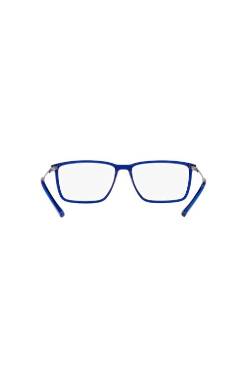 Lenscrafters 58mm Rectangle Optical Glasses In Blue