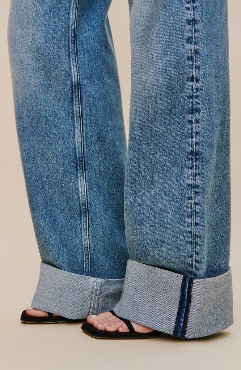Reformation Cary Cuffed High Waist Slouchy Wide Leg Jeans, Alternate, color,