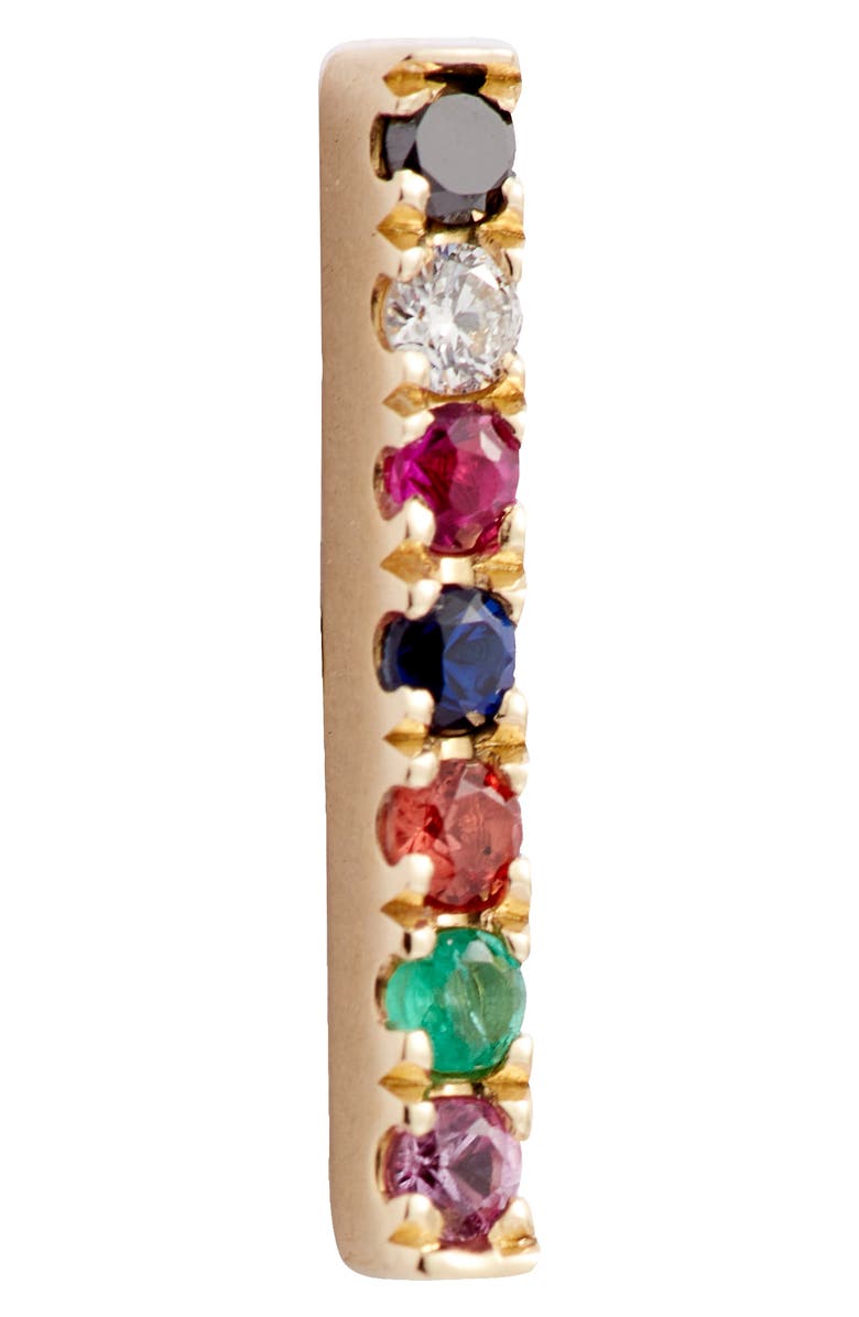 EF Collection Diamond Rainbow Bar Stud Earrings, Alternate, color,