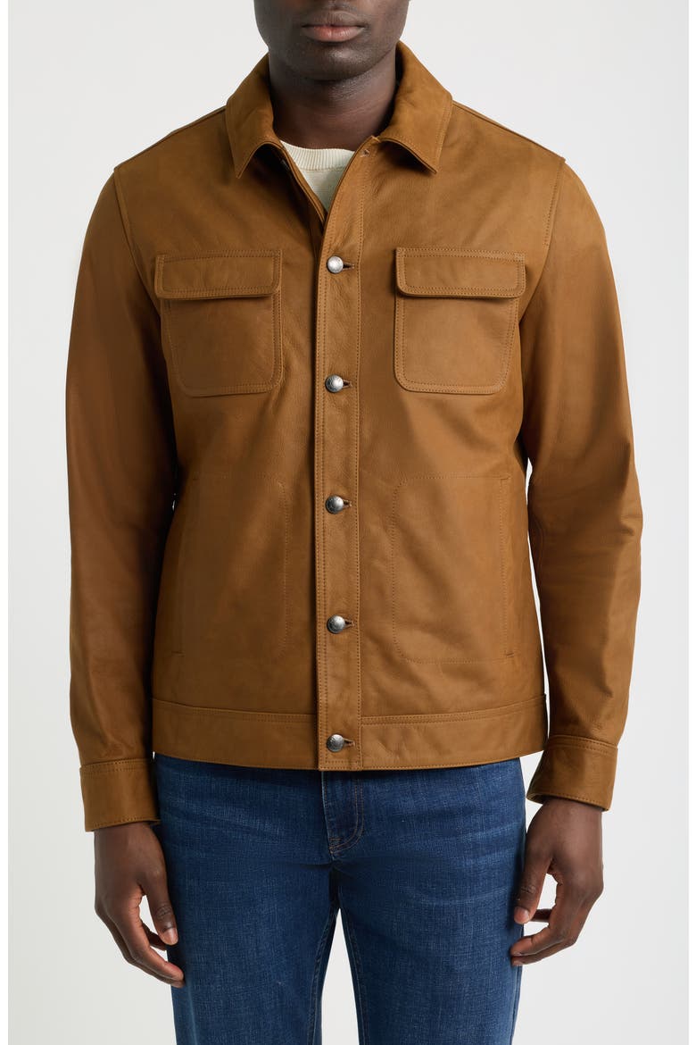 Jackson Leather Jacket, Alternate, color, WHISKEY
