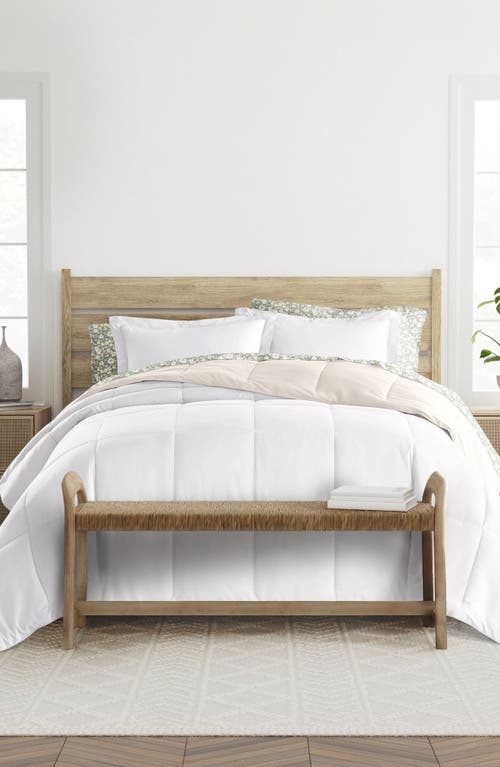 Homespun 7-piece Assorted Reversible Comforter Set In White