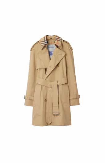 Burberry Long Check Collar Trench Coat Nordstrom