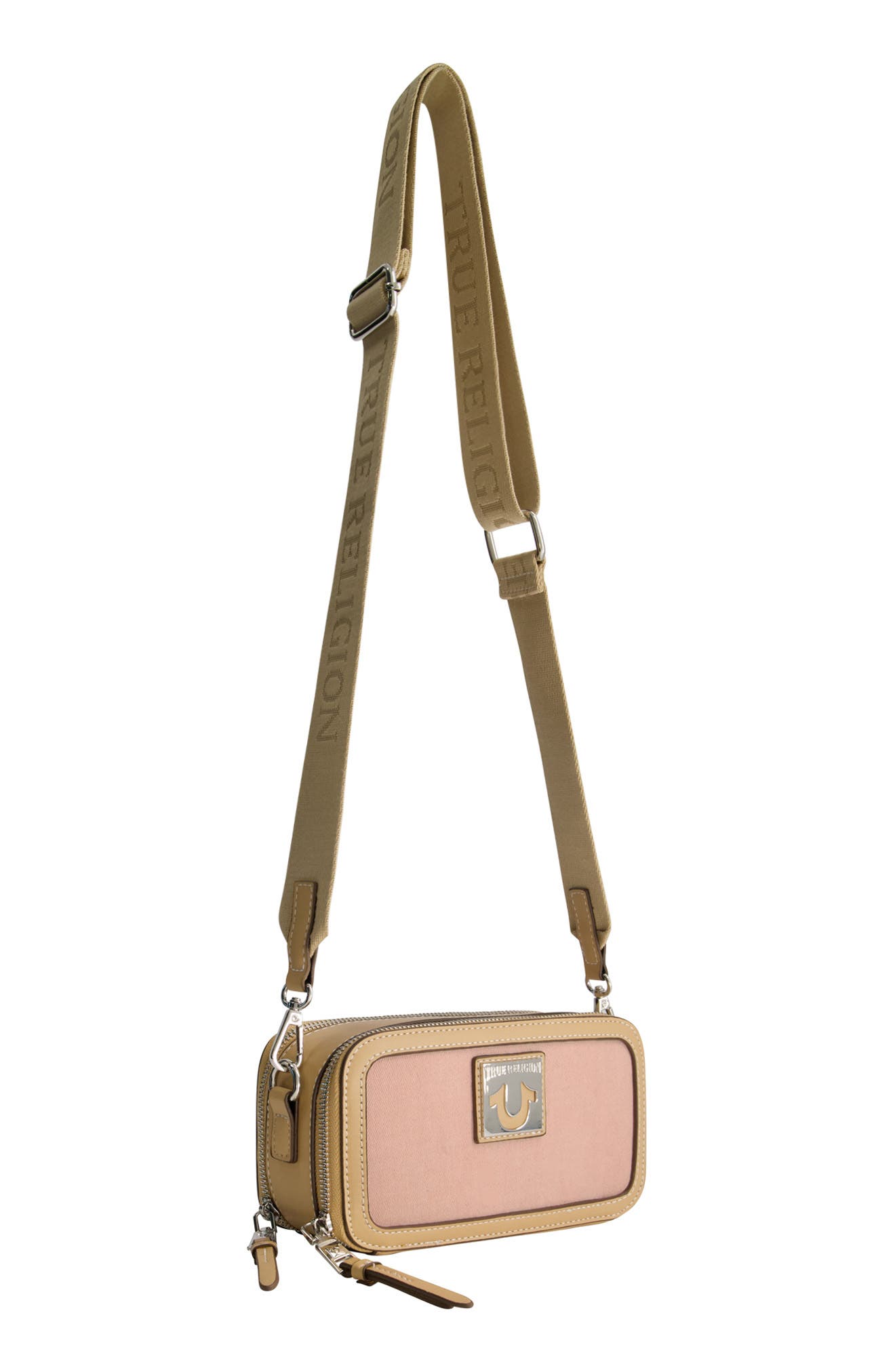 Horseshoe Plaque Crossbody Camera Bag, Alternate, color, BLUSH