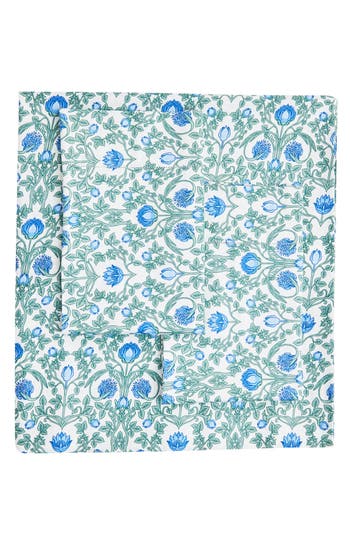 MELANGE HOME MELANGE HOME FLORAL 400 THREAD COUNT COTTON SHEET SET