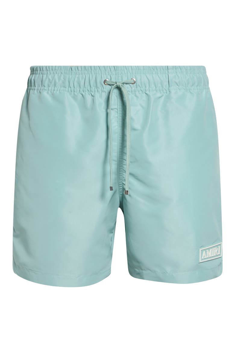 Patch Swim Trunks, Alternate, color, POWDER TEAL