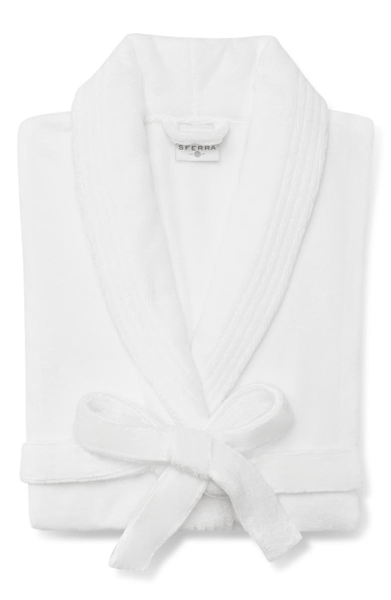 SFERRA Cielo Cotton Terry Robe, Main, color, White