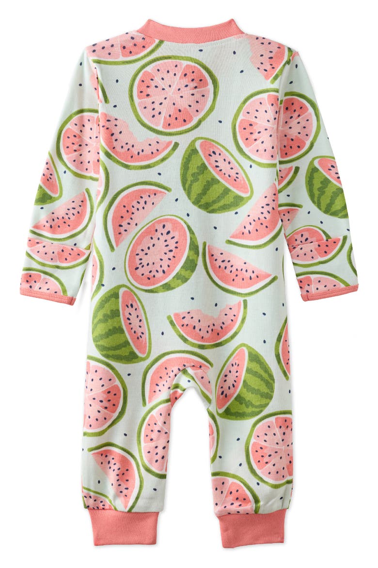 Shadow Organic Cotton Romper, Alternate, color, ONE IN A MELON