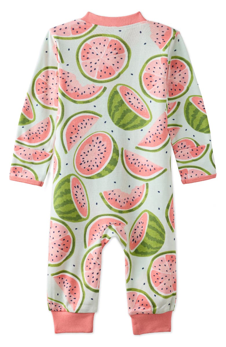 BUTTERBLU Shadow Organic Cotton Romper, Alternate, color, One In A Melon