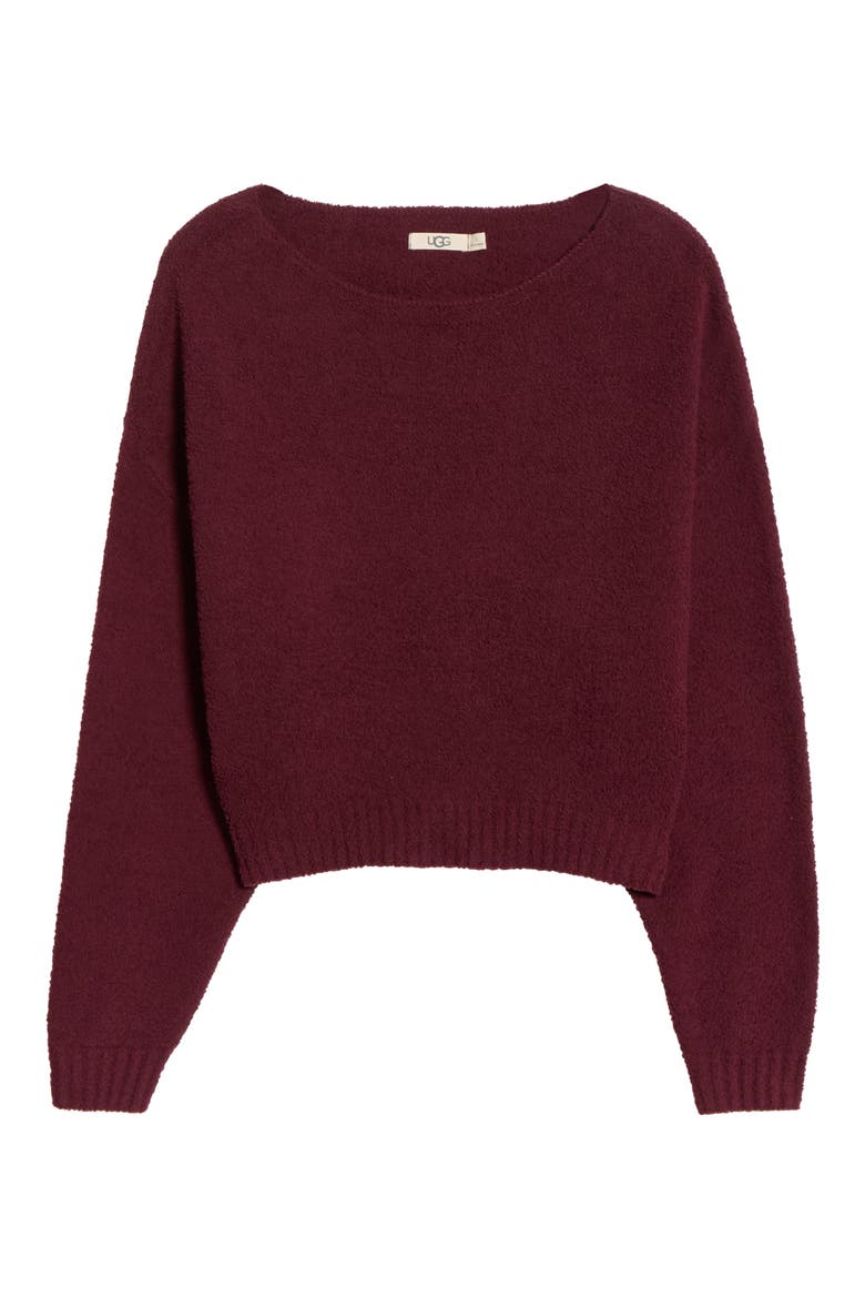 Novalie Slouchy Pullover Lounge Sweater, Alternate, color, WILD GRAPE