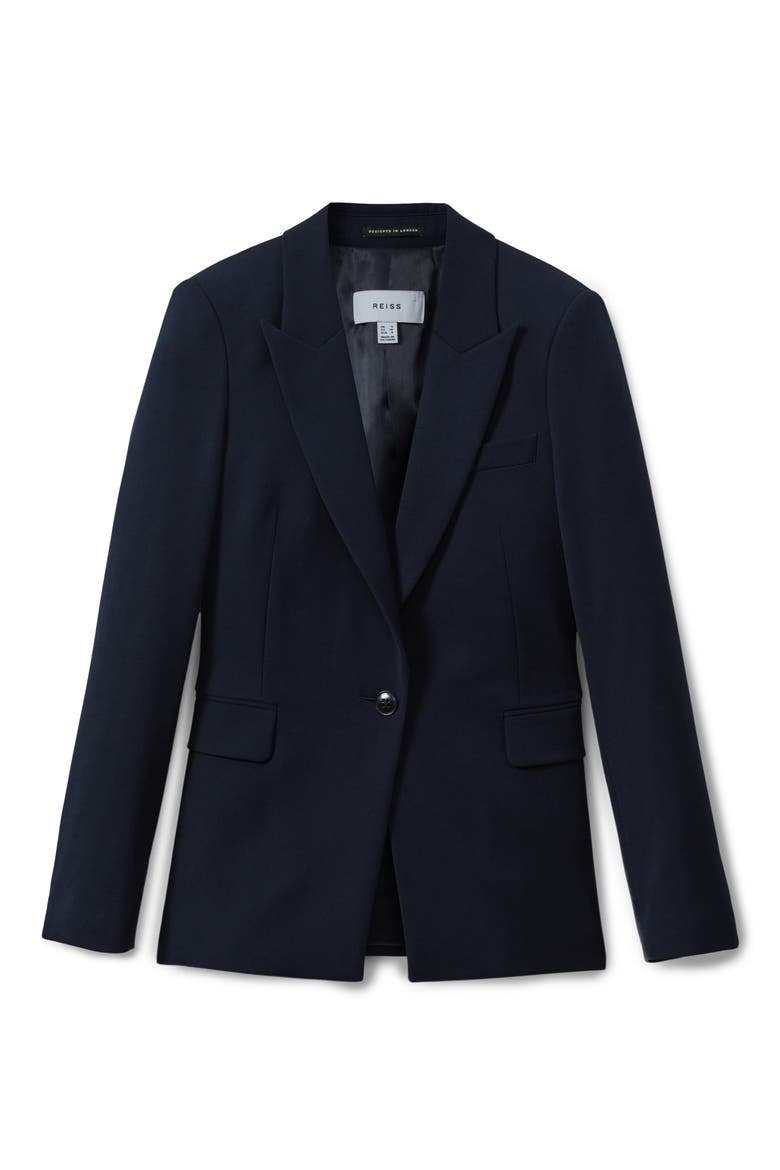 Gabi Peak Lapel Blazer, Alternate, color, BLACK
