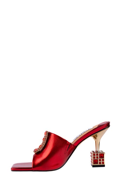 Lady Couture Casino Slide Sandal In Red