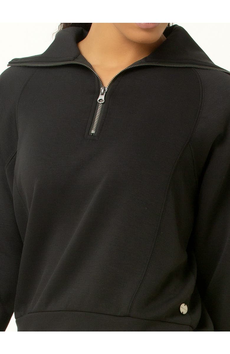 Single Stitch Ultra Soft 1/4 Zip Pullover, Alternate, color, Black