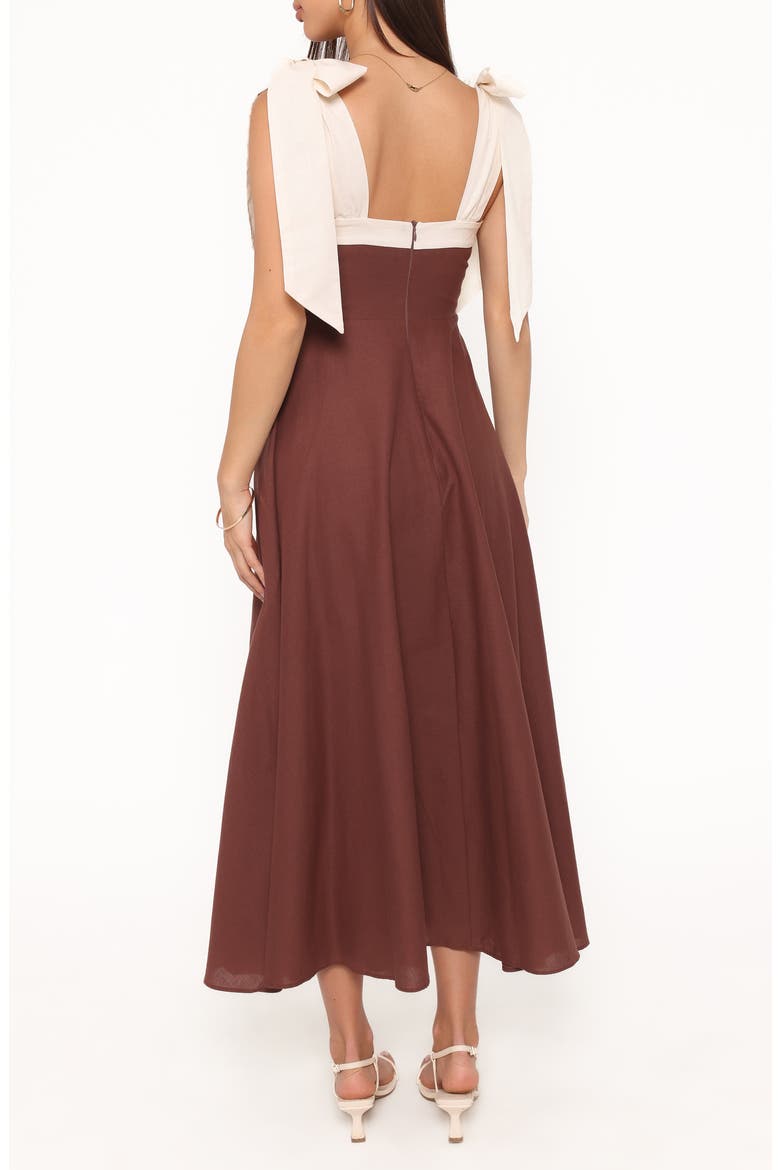Olinda Cotton & Linen Maxi Dress, Alternate, color, CHOCOLATE