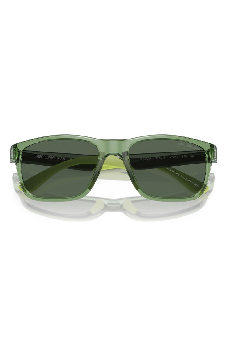 Emporio Armani 48mm Pillow Sunglasses, Alternate, color, Shiny Green / Dark Green