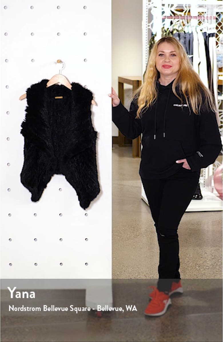 Ombré Genuine Rabbit Fur Vest, sales video thumbnail