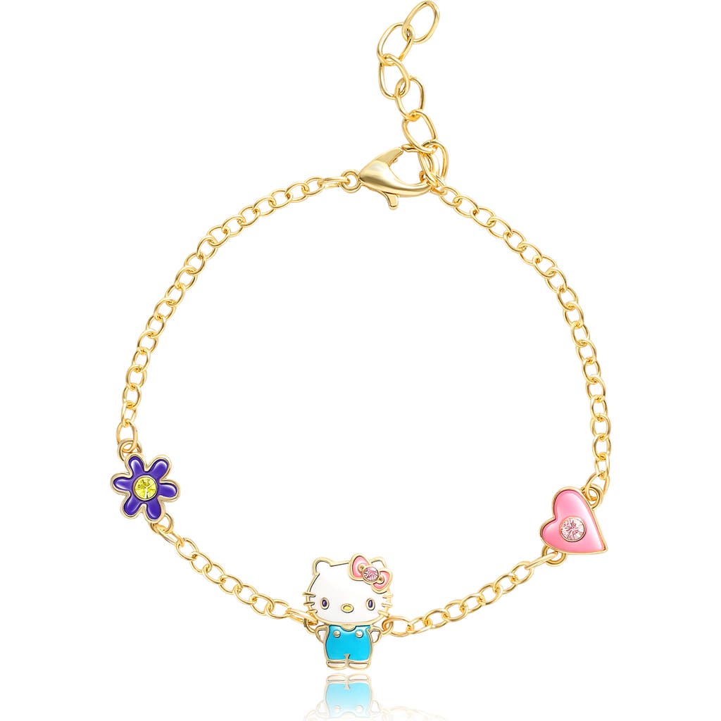 Hello Kitty And Friends 18kt Gold Plated Bracelet In Gold