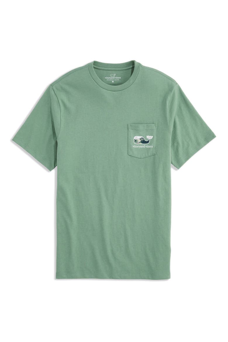 Low Country Whale Graphic Pocket T-Shirt, Main, color, OLIVE DUSK
