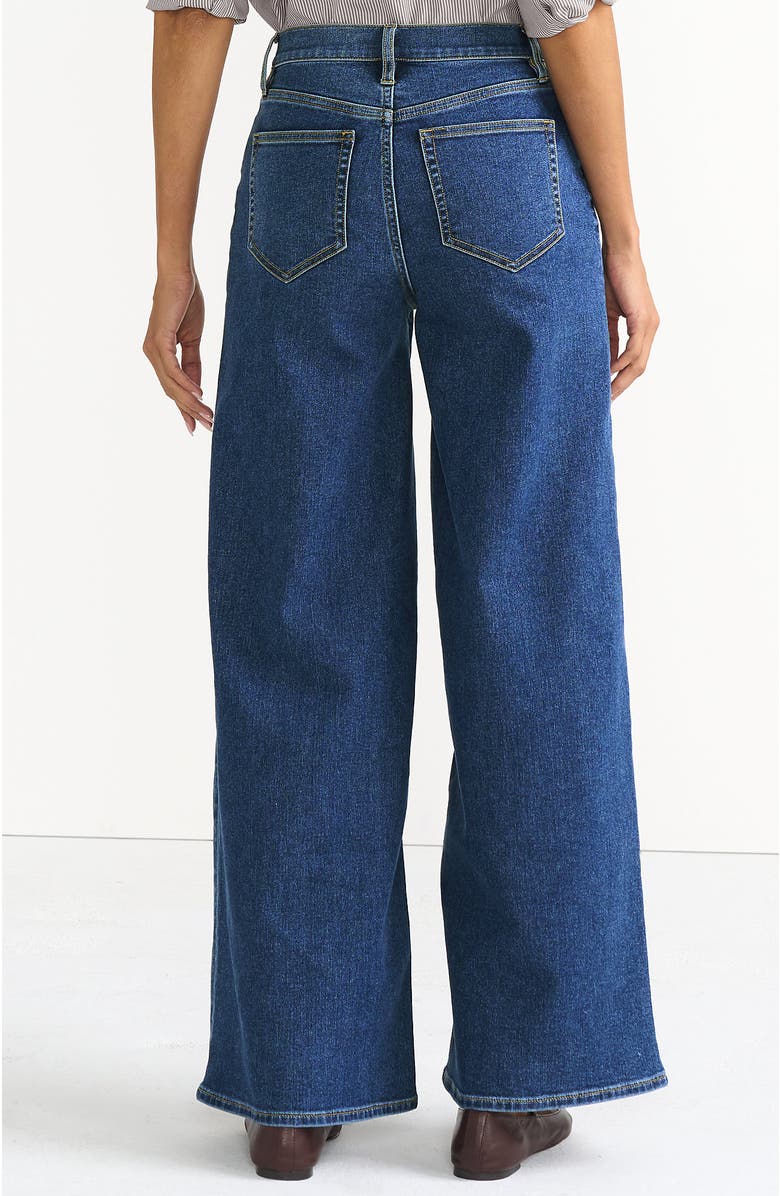 Lands' End Recover Denim High Rise Extra Wide Leg Jeans, Alternate, color, Crawford Wash