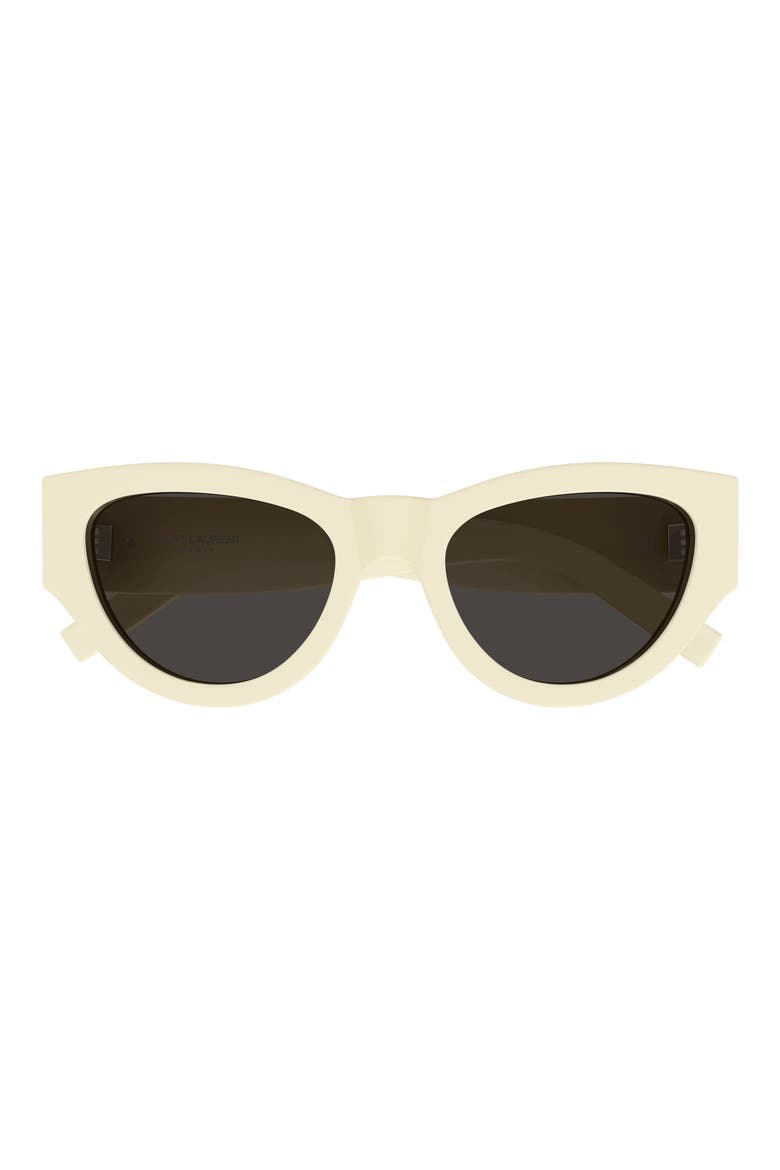 53mm Cat Eye Sunglasses, Main, color, IVORY