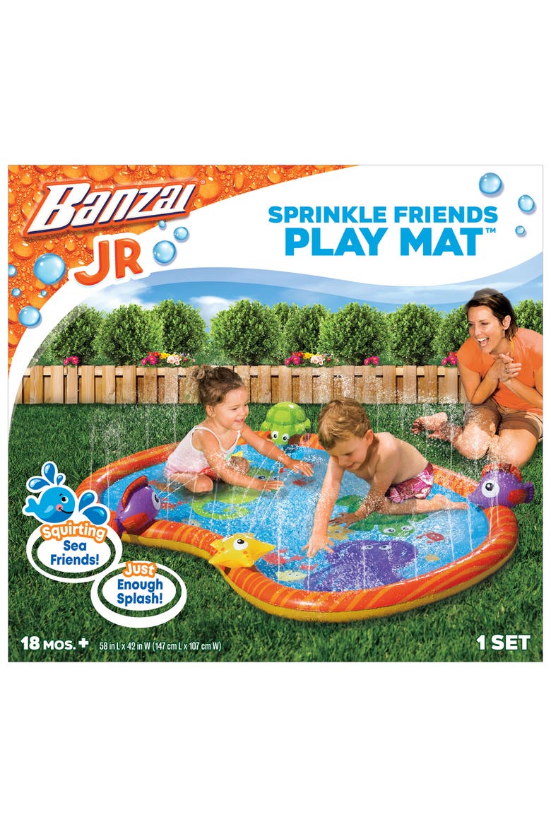 58 Inch Sprinkle Friends Outdoor Water Play Mat, Alternate, color, Multicolored