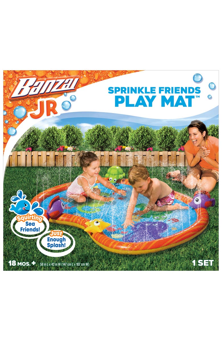 Banzai 58 Inch Sprinkle Friends Outdoor Water Play Mat, Alternate, color, 