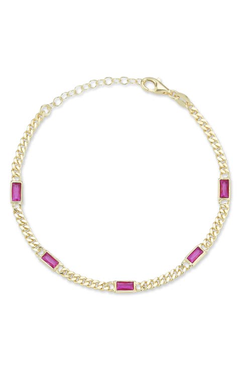 Cubic Zirconia Curb Bracelet