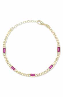 Cubic Zirconia Curb Bracelet