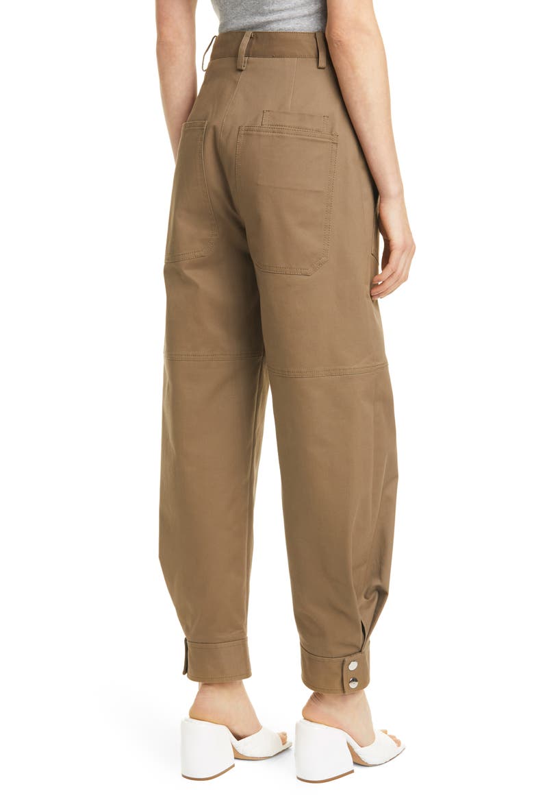 Myriam Sculpted Stretch Twill Pants, Alternate, color, UTILITY BROWN