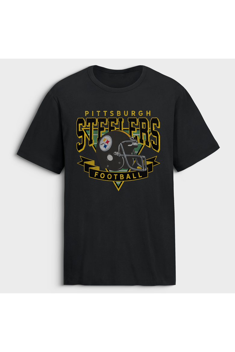 Men's Fanatics Black Pittsburgh Steelers Old Fashion Rushing Legacy Cotton T-Shirt, Main, color, Black