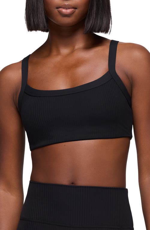 Prana Luxara Rib Sports Bra In Black