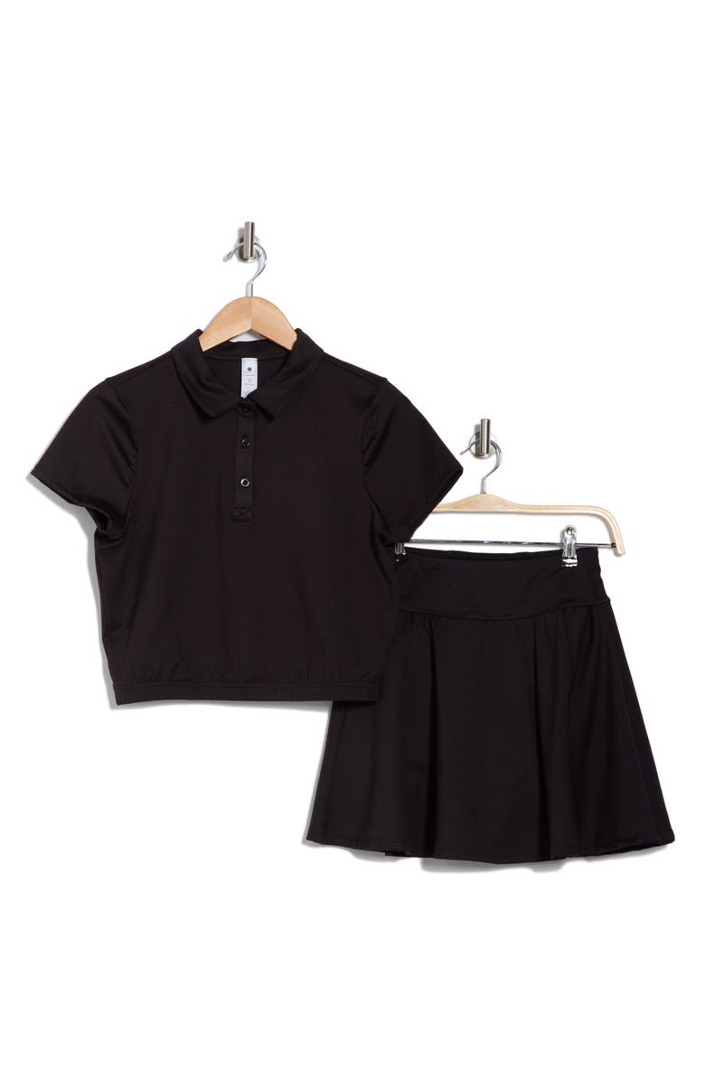 YOGALICIOUS Jane Tennis Crop Polo & Skirt Set, Alternate, color,