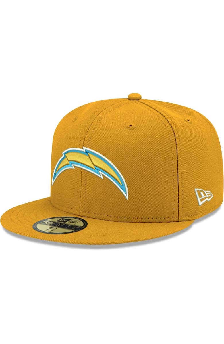 New Era Men's New Era Gold Los Angeles Chargers Omaha 59FIFTY Fitted Hat, Alternate, color,