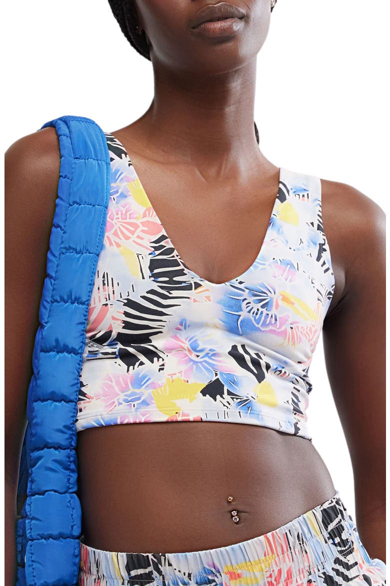 FP Movement Printed Never Better Sports Bra, Main, color, MYSTIC FLORAL COMBO