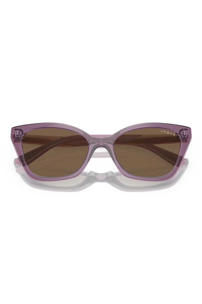 Kids' 48mm Cat Eye Sunglasses, Main, color, TRANSPARENT VIOLET