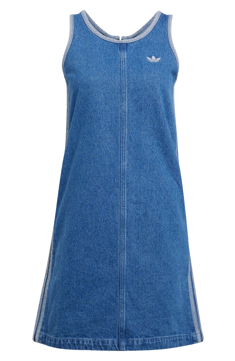 adidas Originals Adicolor 3-Stripes Sleeveless Denim Dress, Alternate, color,