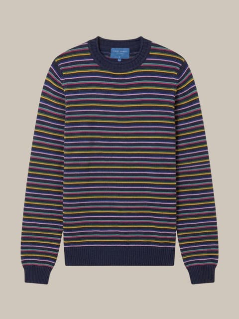 Hilton Multi Stripe Rollneck Sweater