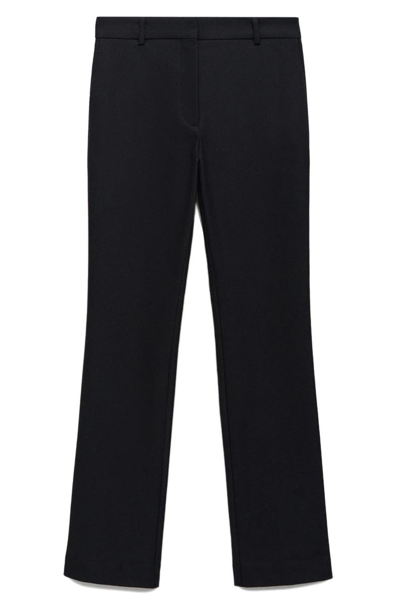 MANGO Back Zip Slit Cotton Blend Pants, Alternate, color, 