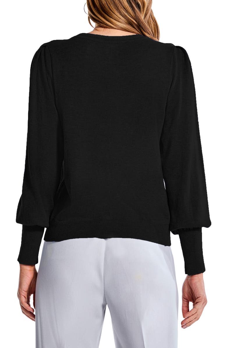 NIC+ZOE Pleat Shoulder Sweater, Alternate, color, 