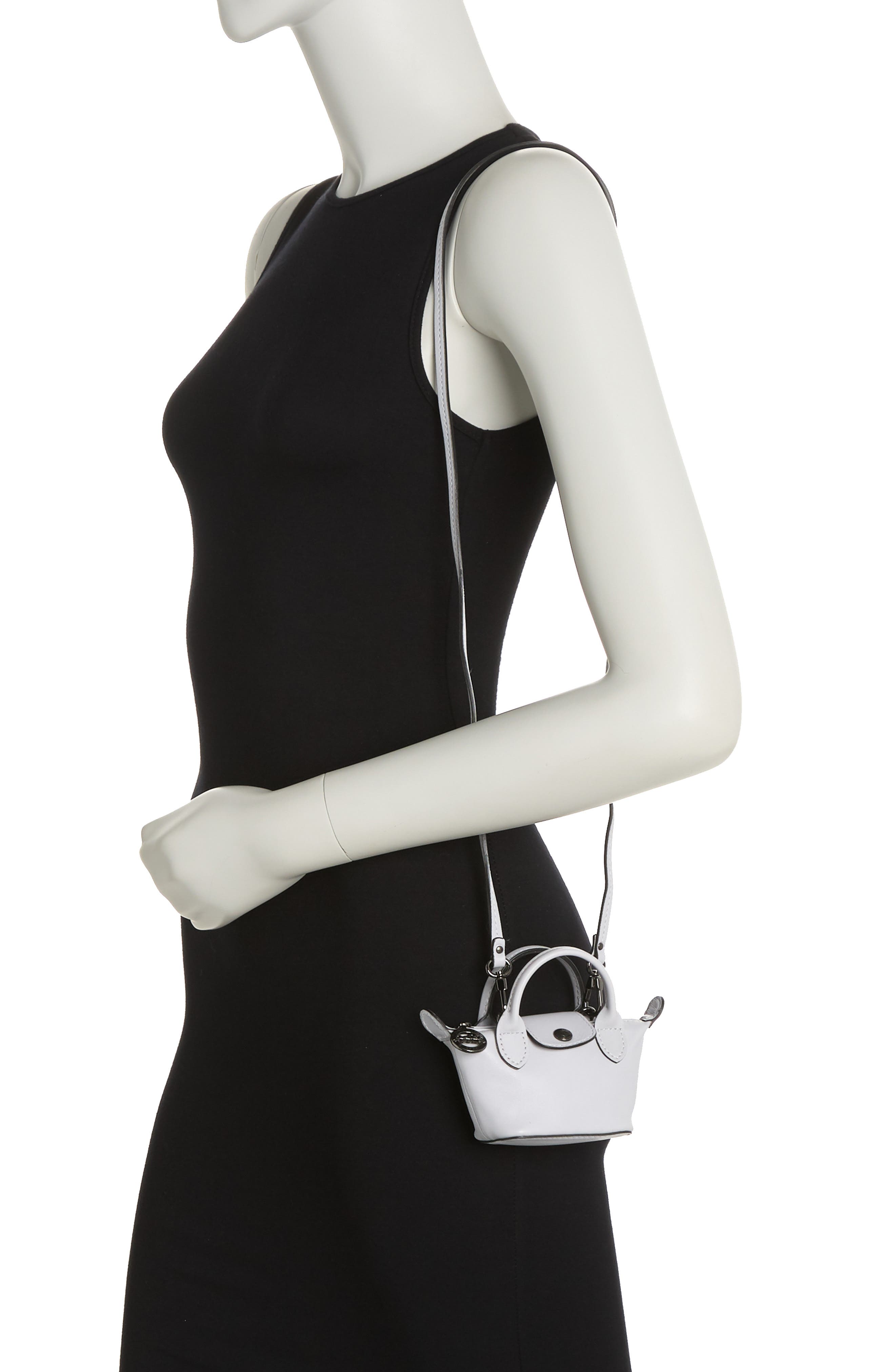 Longchamp Le Pliage Cuir Nano Crossbody Bag, Alternate, color, 