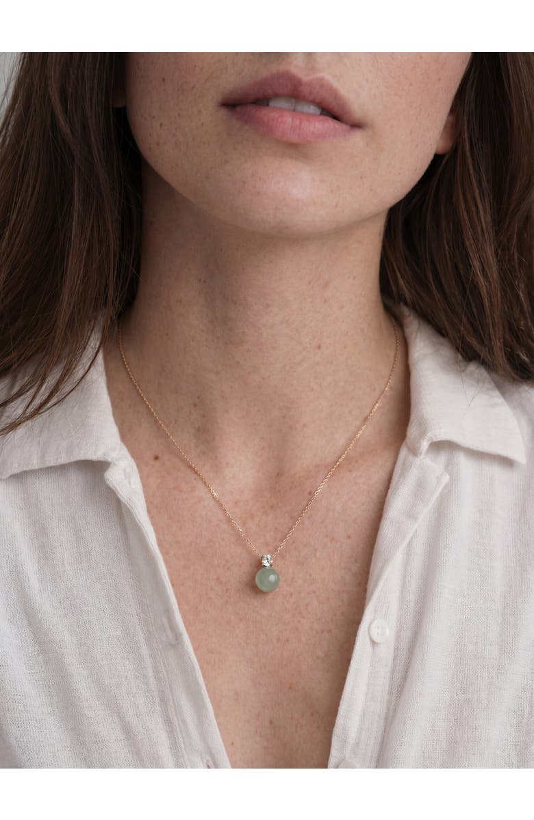 seree Esther Green jade and zircon necklace, Alternate, color, Light Green