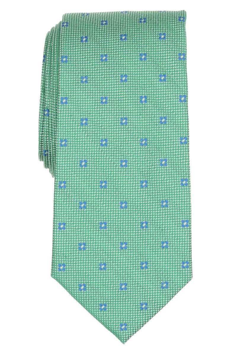 Brooks Brothers Oxford Floral Silk Blend Tie, Main, color, Green