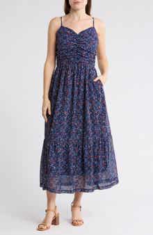 WISHLIST Shirred Floral Maxi Dress