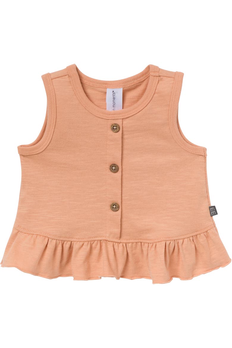 Sleeveless Peplum Tops and Shorts Set, Alternate, color, Light Sky Oranges