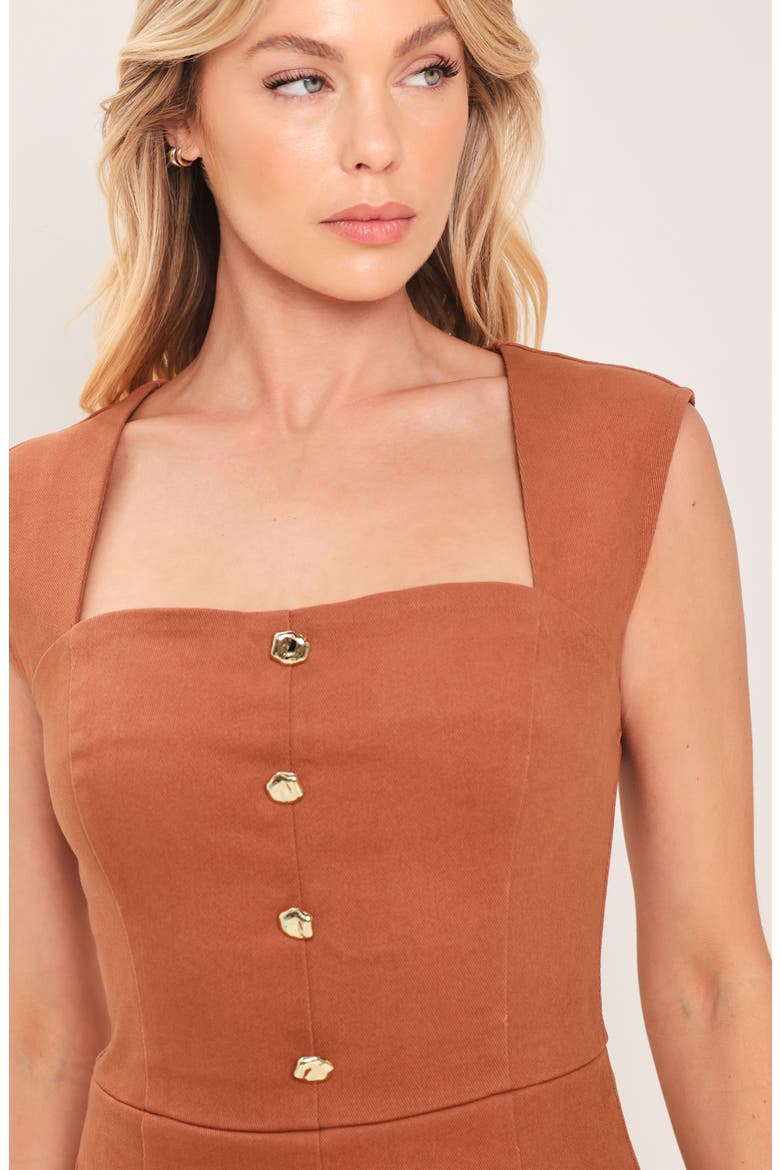 Twill Romper, Alternate, color, TERRACOTTA
