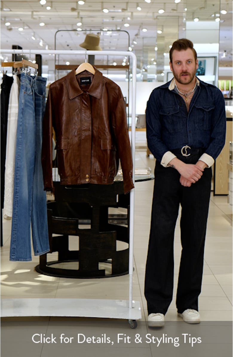 Oversize Faux Leather Jacket, sales video thumbnail