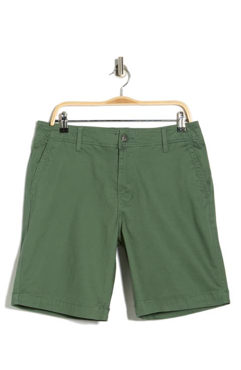 Stretch Cotton Sateen Chino Shorts