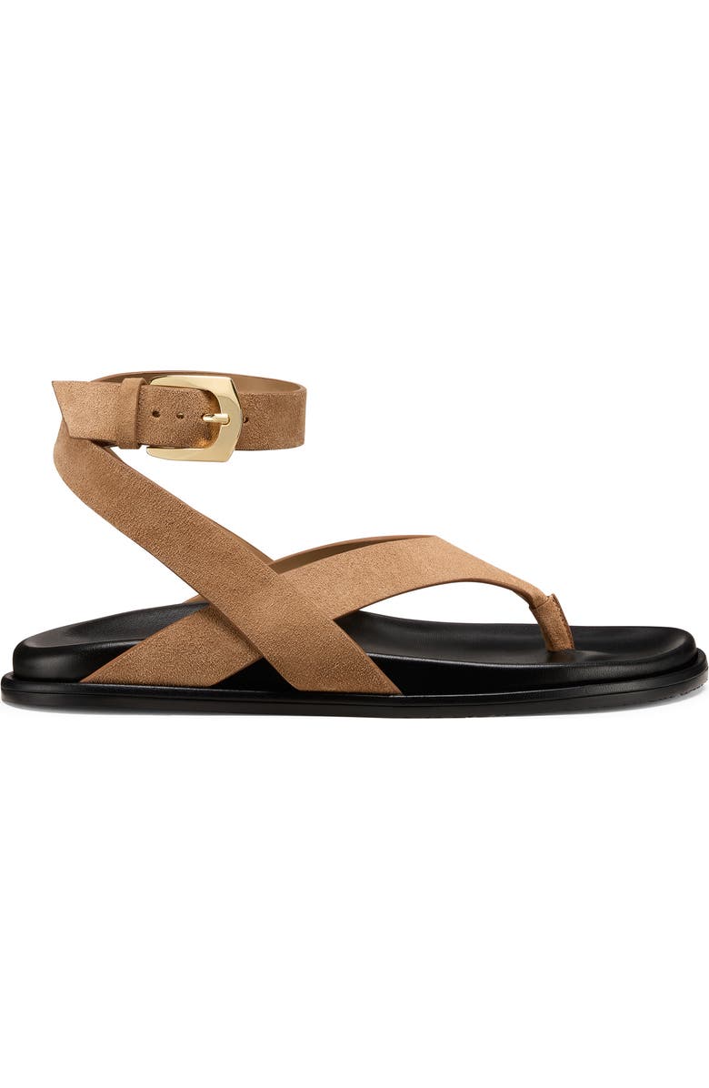 Stuart Weitzman Marykate Ankle Strap Sandal, Alternate, color, New Camel